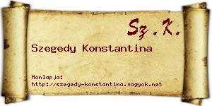 Szegedy Konstantina névjegykártya